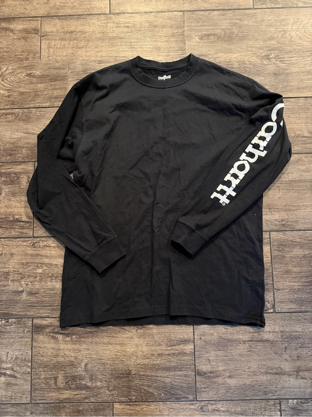 Carhartt Long Sleeve Black Logo Sleeve Tee Men’s size Large